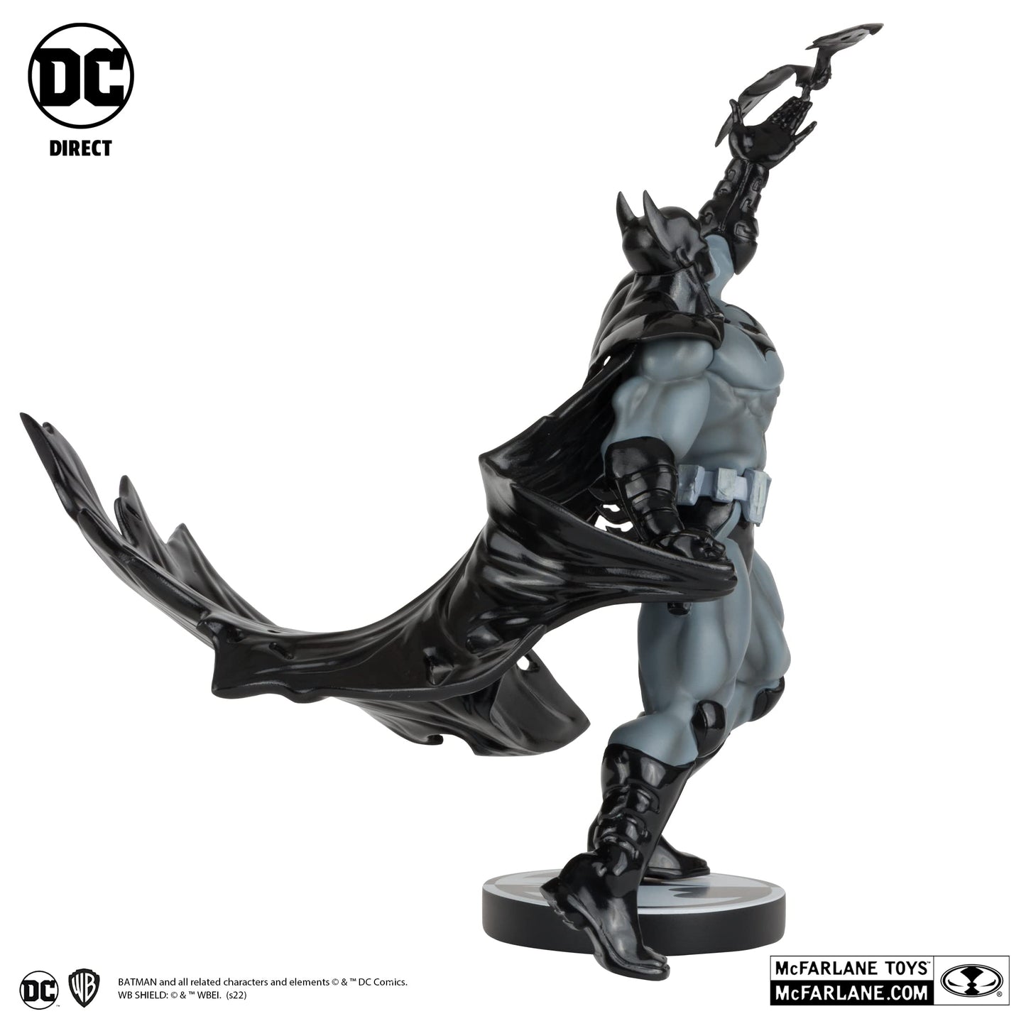 McFarlane Toys DC Direct Batman Black & White Resin Figure by Brian Bolland, Multicolor, Model 30124