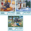 Bits And Pieces – Value Set Of Three Large 300 Piece Jigsaw Puzzles For Adults – Seasons Themed Jigsaw Puzzles Designed By Artist John Sloane, Completed Puzzle Size: 18' X 24'