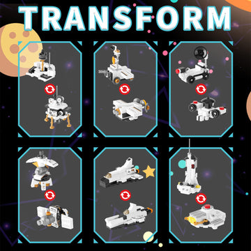 Space Shuttle Building Toys, 25-In-1 Aerospace Building Kit For Kids To Assemble A Big Spaceship Or 12 Small Different Space Pro