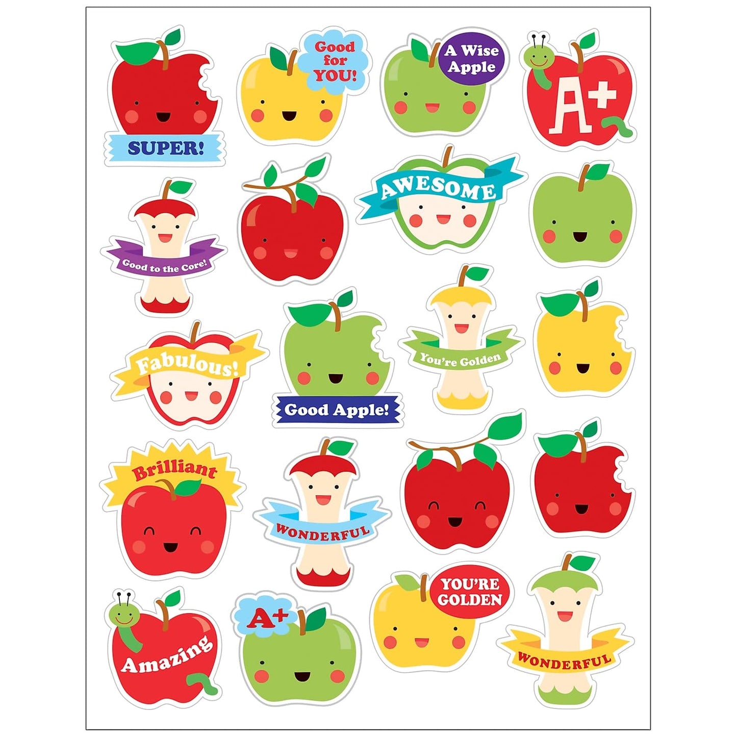 Eureka Apple Scented Stickers, 80 Per Pack, 6 Packs