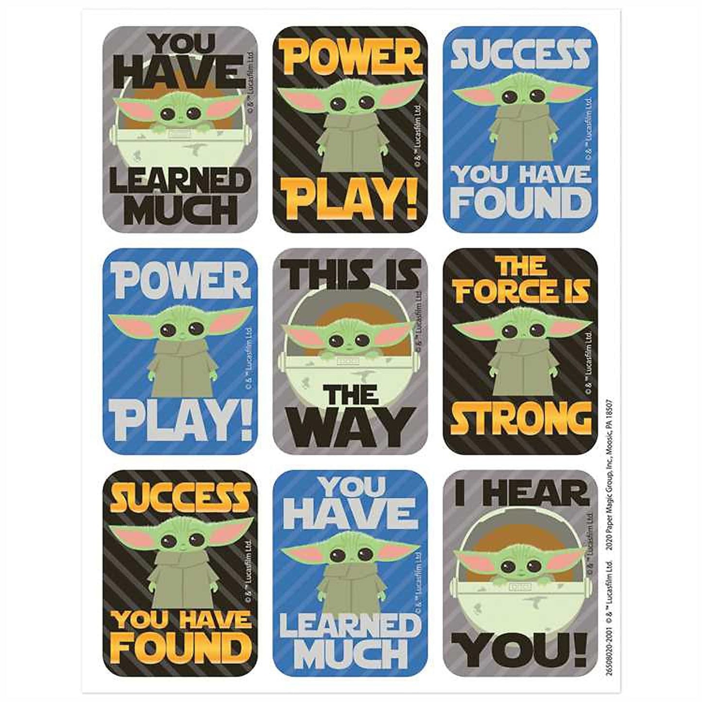 Star Wars The Mandalorian Giant Stickers, 36 Per Pack, 12 Packs