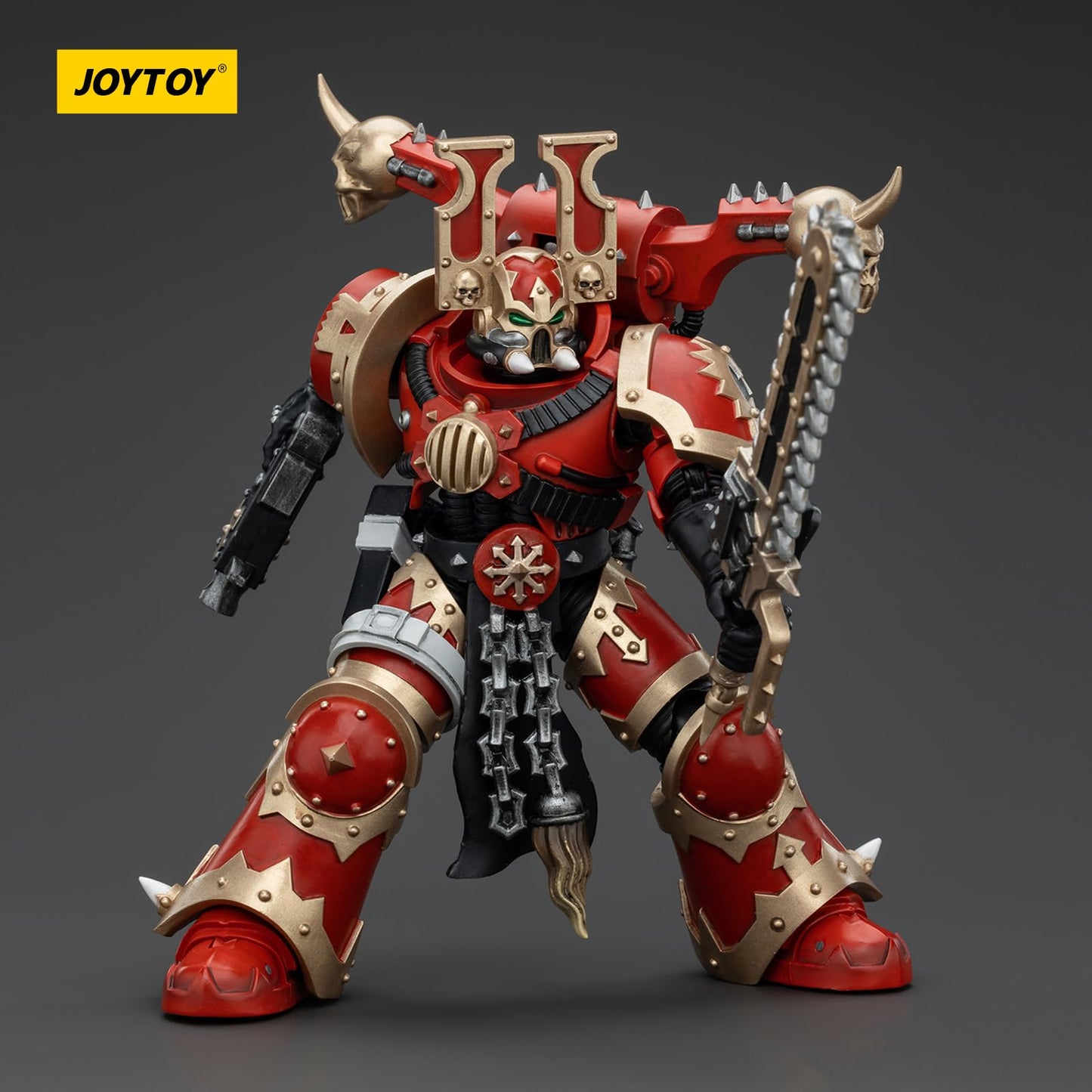 Joytoy Warhammer 40K World Eaters, World Eaters Khorne Berzerker 5 1/18 Action Figure, Dedicated To You Who Love Collecting