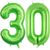 40 Inch Green 30 Number Balloons, Jumbo Foil Balloons For 30Th Birthday Party Decorations Supplies / 30Th Anniversary Event