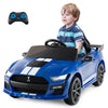 Costzon Ride on Car 12V Licensed Ford Mustang Shelby GT500 Kids' Electric Vehicles w/Remote Control USB Port Radio Music Player High Low Speed & Soft Start Racing Kids Car for Toddler (Blue)
