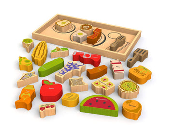 BeginAgain Alphabites A to Z Puzzle and Playset - Educational Wooden Alphabet Puzzle - 3 and Up