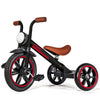 KRIDDO Kids Tricycle - 12 Inch Puncture Free Wheel, Adjustable Seat, Black, Gift for 2-5 Year Olds