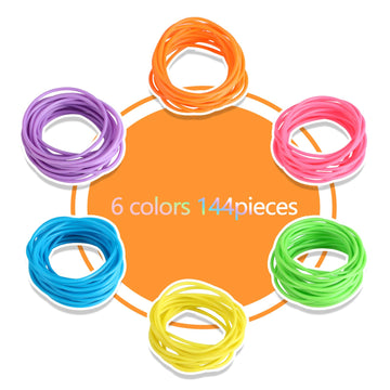 Adorox 144 Bracelets Neon Jelly Bracelets Rainbow Colors Party Favors Birthday Gifts Prizes Assorted Holiday Gift Christmas (Ass