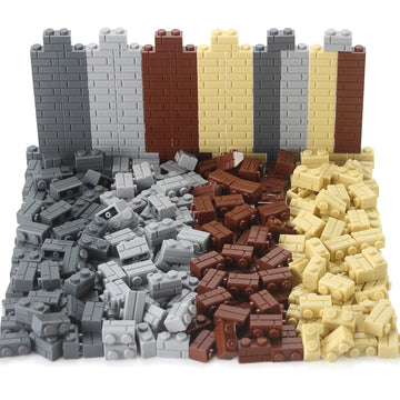 Feleph 360 Pieces 1x2 Masonry Bricks Multicolored Building Blocks for Wall MOC Parts and Pieces Diverse Bulk Toy Set (4 Colors)