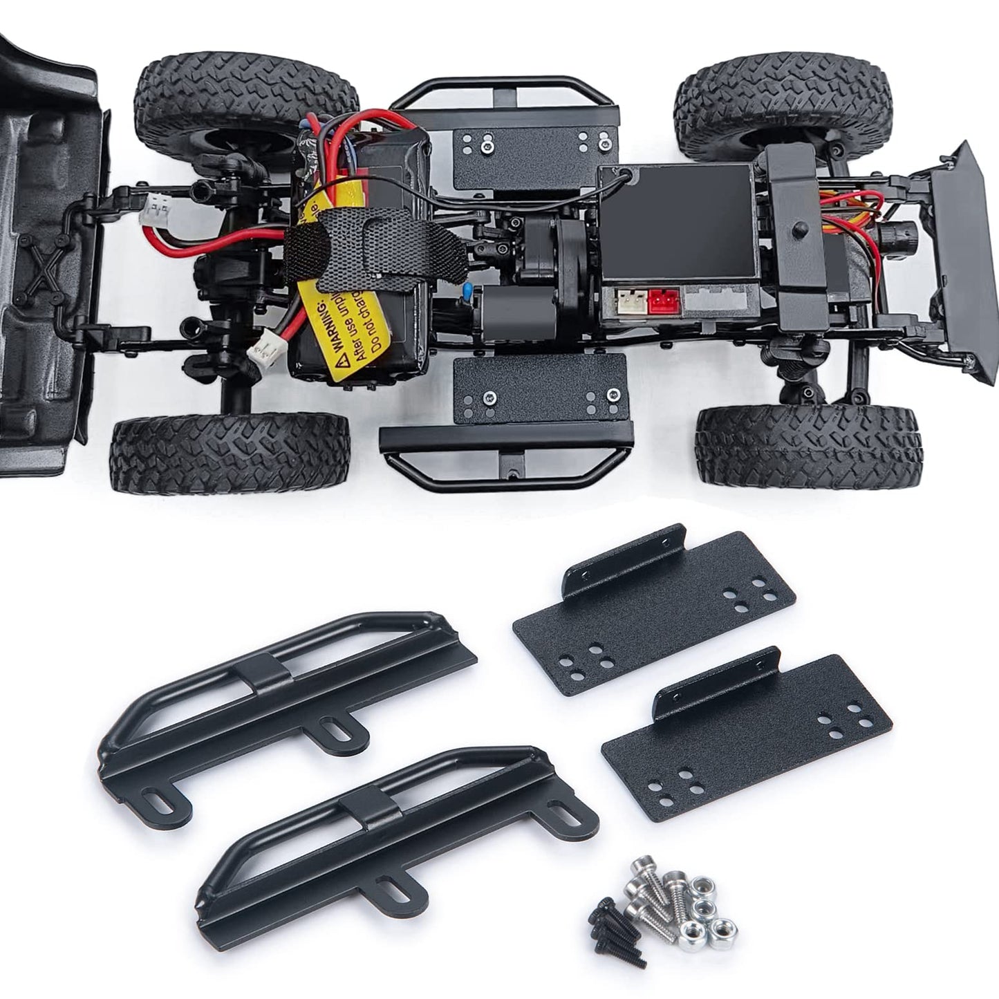 MORLORDY RC Rock Rails Side Pedal Running Board Foot Plate Rock Slides for 1/24 RC Crawler Car Accessories SCX24 Upgrades Parts