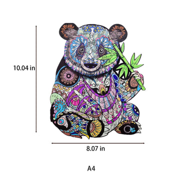 Wentufin - 150 Pieces Wooden Jigsaw Puzzles For Adults Large Size Wood Cut Puzzles Panda Wooden Jigsaw Puzzles Gift For Christma