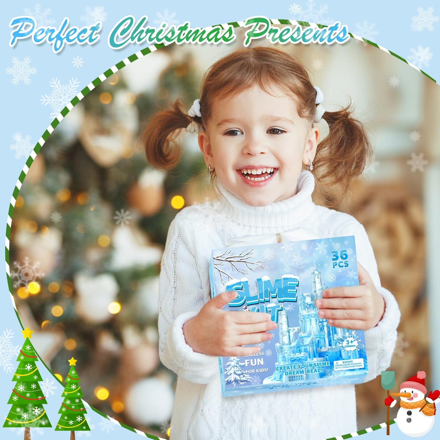 36 Pack Frozen Slime Party Favors For Kids Winter Snowflake Slime Putty Toys Christmas Easter Birthday Goodie Bag Stuffer Classr