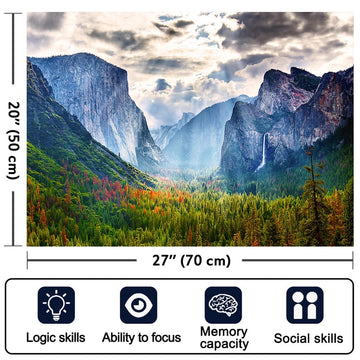 Jigsaw Puzzles 2 Pack 1000 Pieces - Wishdiam Puzzles For Adults - Grand Canyon Yosemite National Park Impossible Challenging Puzzles For Home Decor Birthday Party Gifts Toy For Men Women