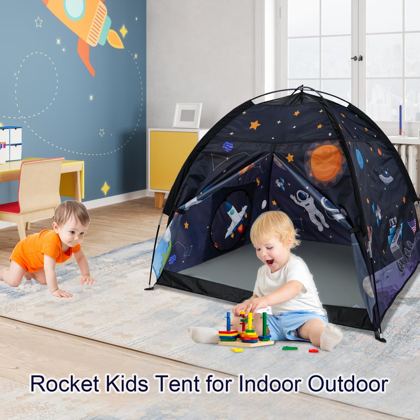 Mountrhino Kids Play Tent & Playhouse,48''X48''X42'' Indoor Outdoor Kids Tent,Portable Children Tents Playhouse For Boys Girls I