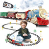 Juqu Train Set For Boys -Remote Control Train Toys-Electric Train W/Smokes, Steam Locomotive W/Lights & Sound, Cargo Car And Tra