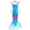 Danvren Princess Dress Up Little Girls Mermaid Tail Costume Toddler Mermaid Dress Halloween Costumes with Crown