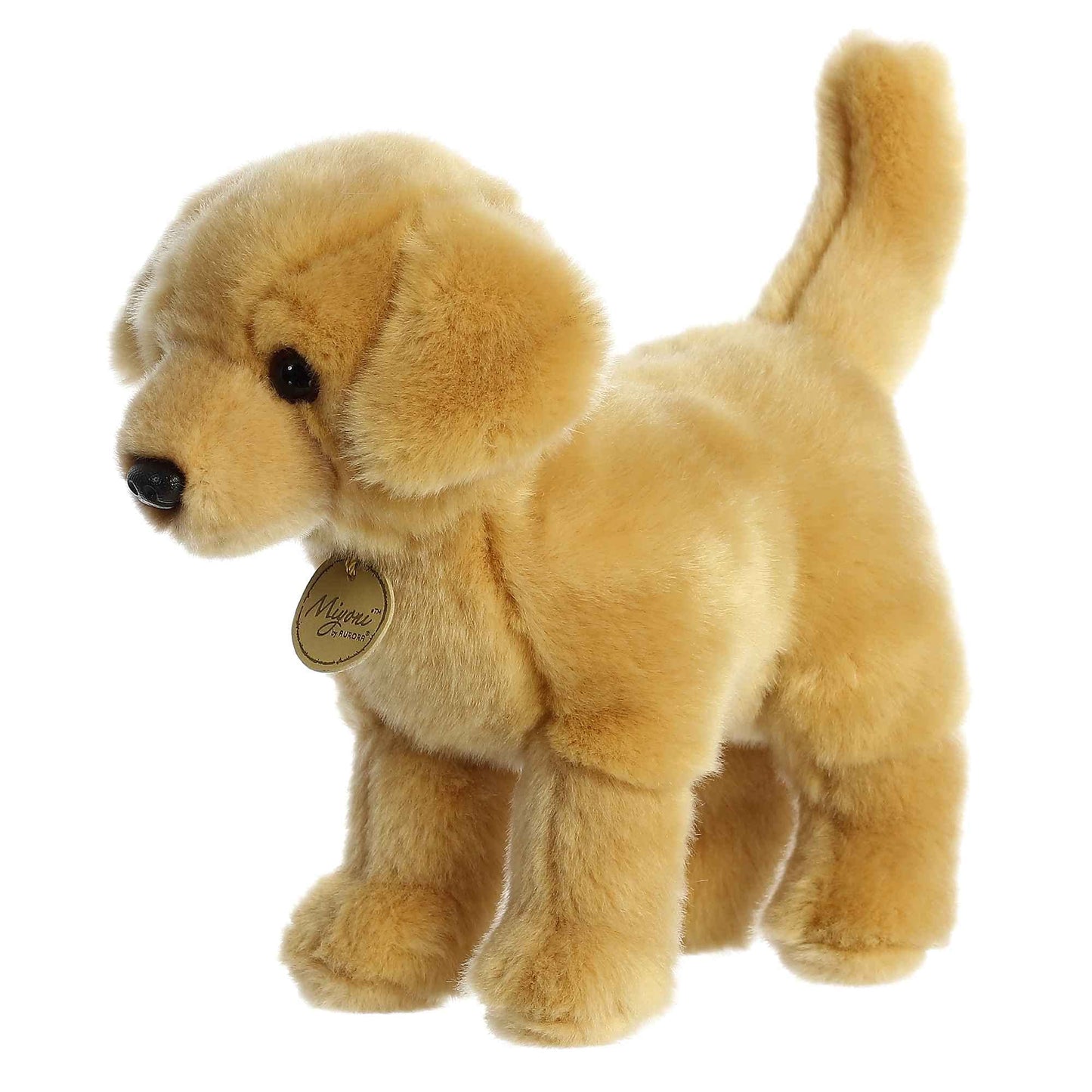 Aurora® Realistic Miyoni® Yellow Labrador Stuffed Animal - Lifelike Detail - Cherished Companionship - Brown 10 Inches