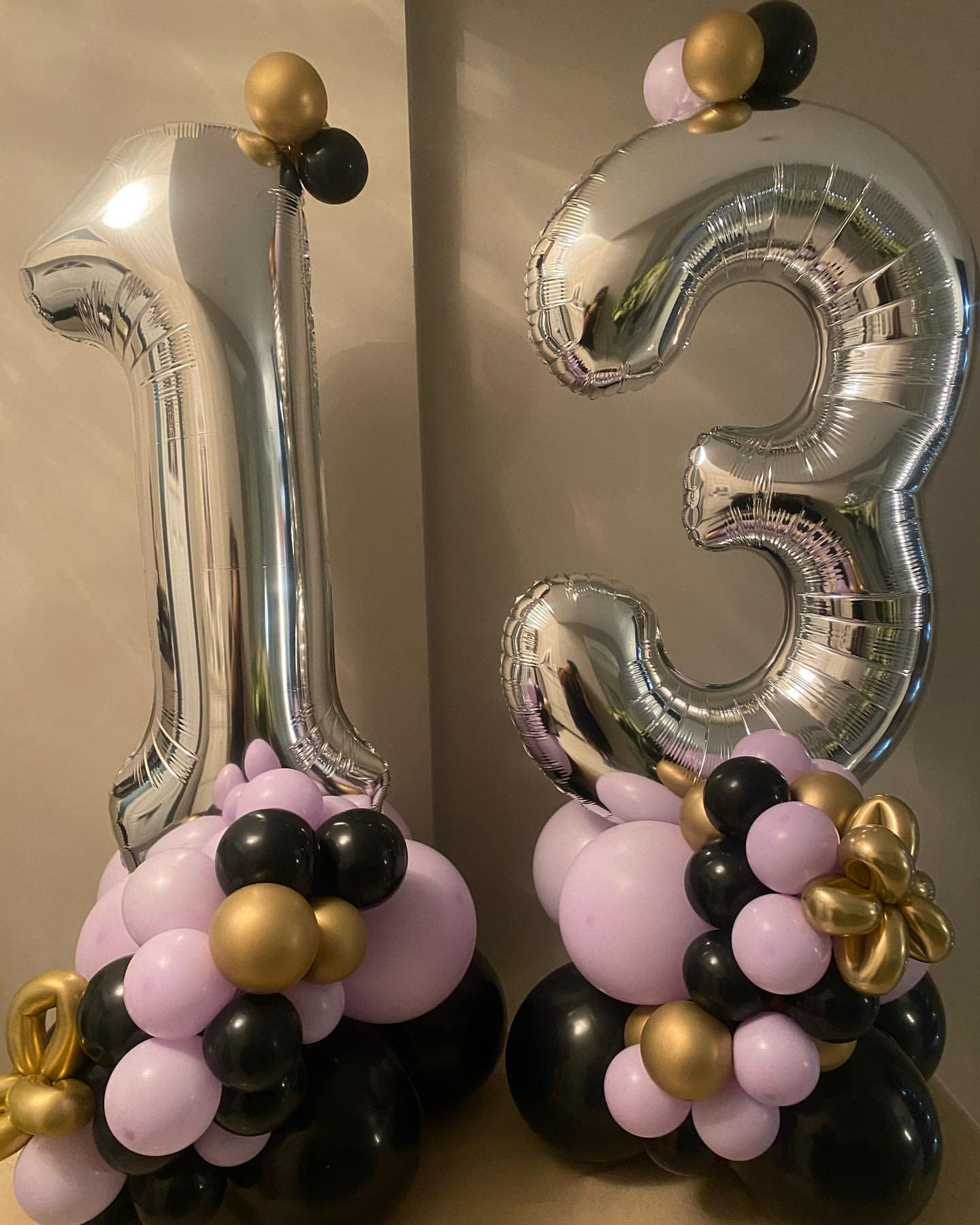 40 Inch Silver 13 Number Balloons Giant Jumbo Huge 13 Or 31 Foil Mylar Helium Number Digital Balloons Silver Birthday Mylar Digi