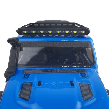 Morlordy Stainless Steel Rc Roof Rack Luggage Rack With Led Light Bar Screw Set For 1/24 Rc Crawler Car Accessories Scx24 Upgrad