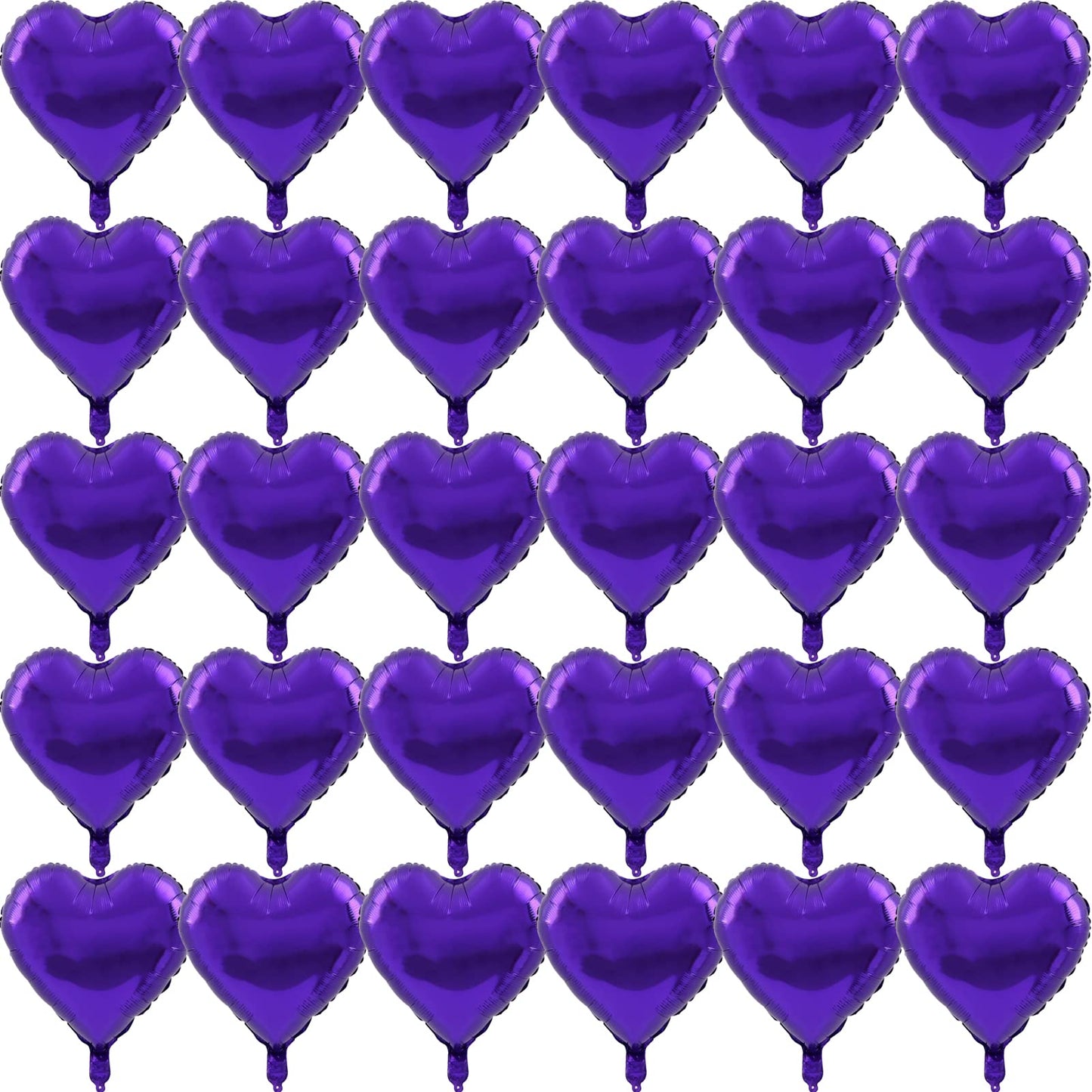 30 Pcs Purple Heart Balloons 18In Foil Heart Shape 18 Inch Balloons Helium Mylar Balloons Foil Balloon Boho Baby Shower Decorati