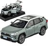 Toy Car Rav4 Model Cars Pull Back Toys Diecast Cars 1/32 Metal Collect Car With Light And Sound Pull Back For Boys Children Age