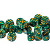 25 Count Pack Of 12Mm D6 Dice - Matching Collection Of 6 Sided Dice With Pips (Lush Fields)