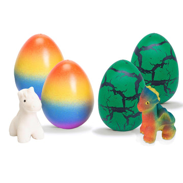 Class Collections Surprise Growing Dragon And Unicorn Hatch Egg Kids Novelty Toy - Pack Of 4, Green