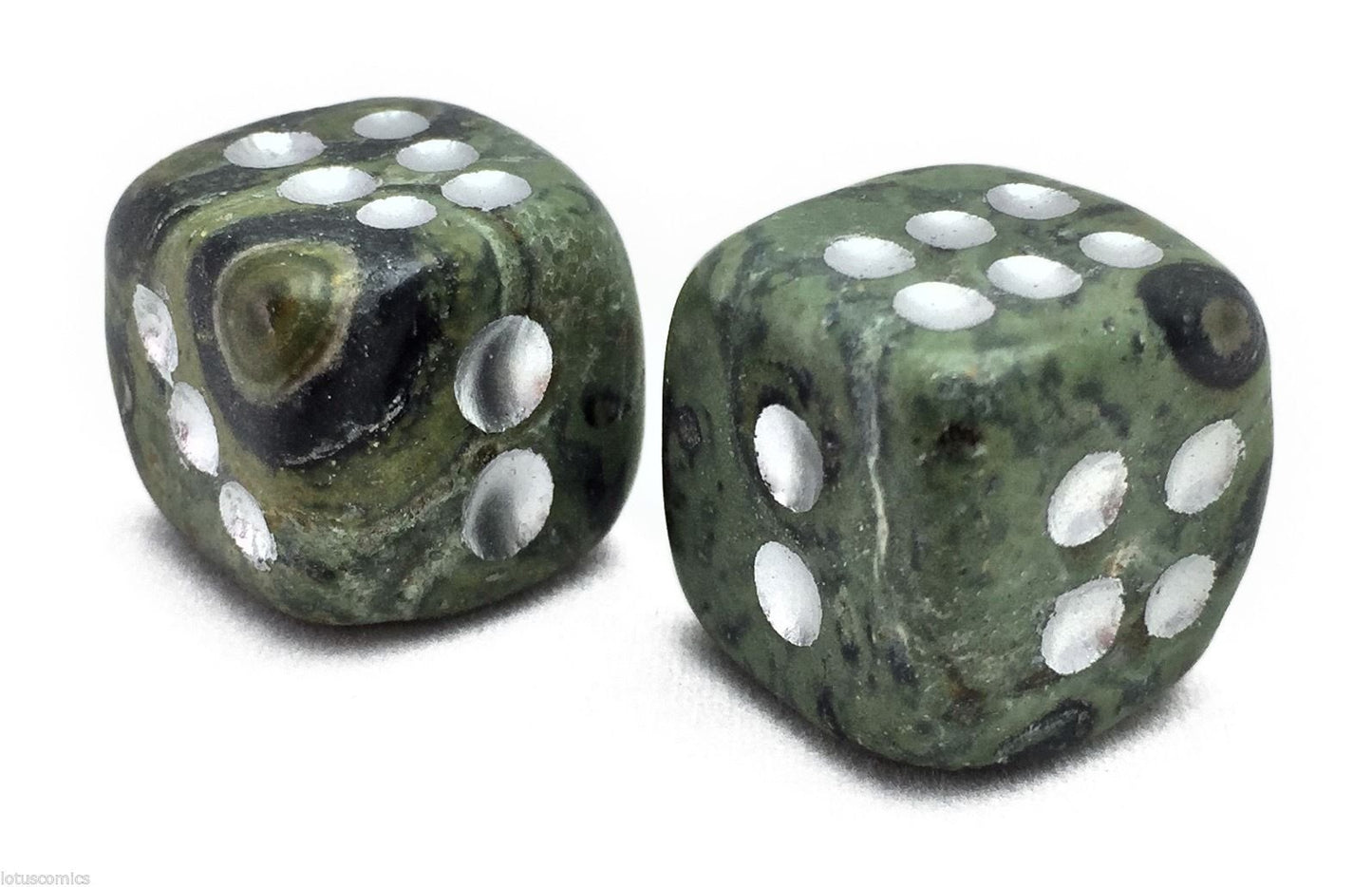 Natural Hand Carved Gemstone Dices, 15mm/0.59in, 6 Sided, Kambaba Jasper