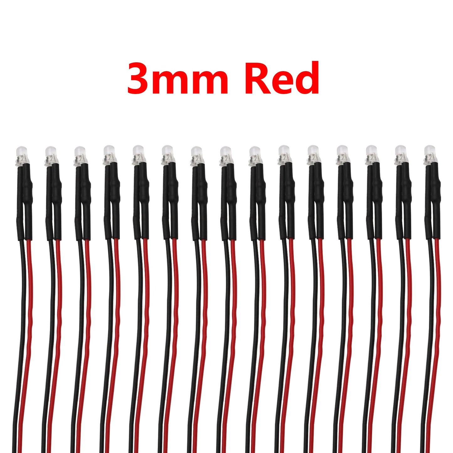 15PCS HIRCQOO RC Car 3MM & 5MM Pre Wired Led Light Emitting Diodes 12V Mini Single Led Bulbs Compatible with Traxxas TRX-4 TRX-6