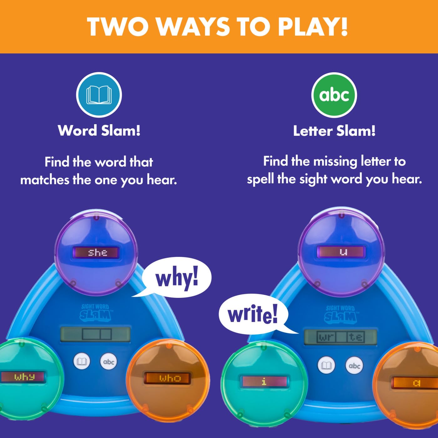 Educational Insights Sight Word Slam - Electronic Learning Games For Kids 5+, Sight Words Games For Kids, Word Games, Classroom Must Haves