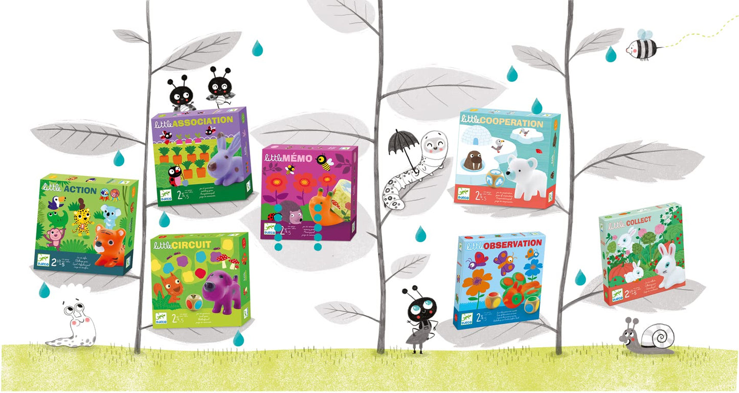Djeco Little Memo Memory Game - Plastic, Mamo Color, Model DJ08552