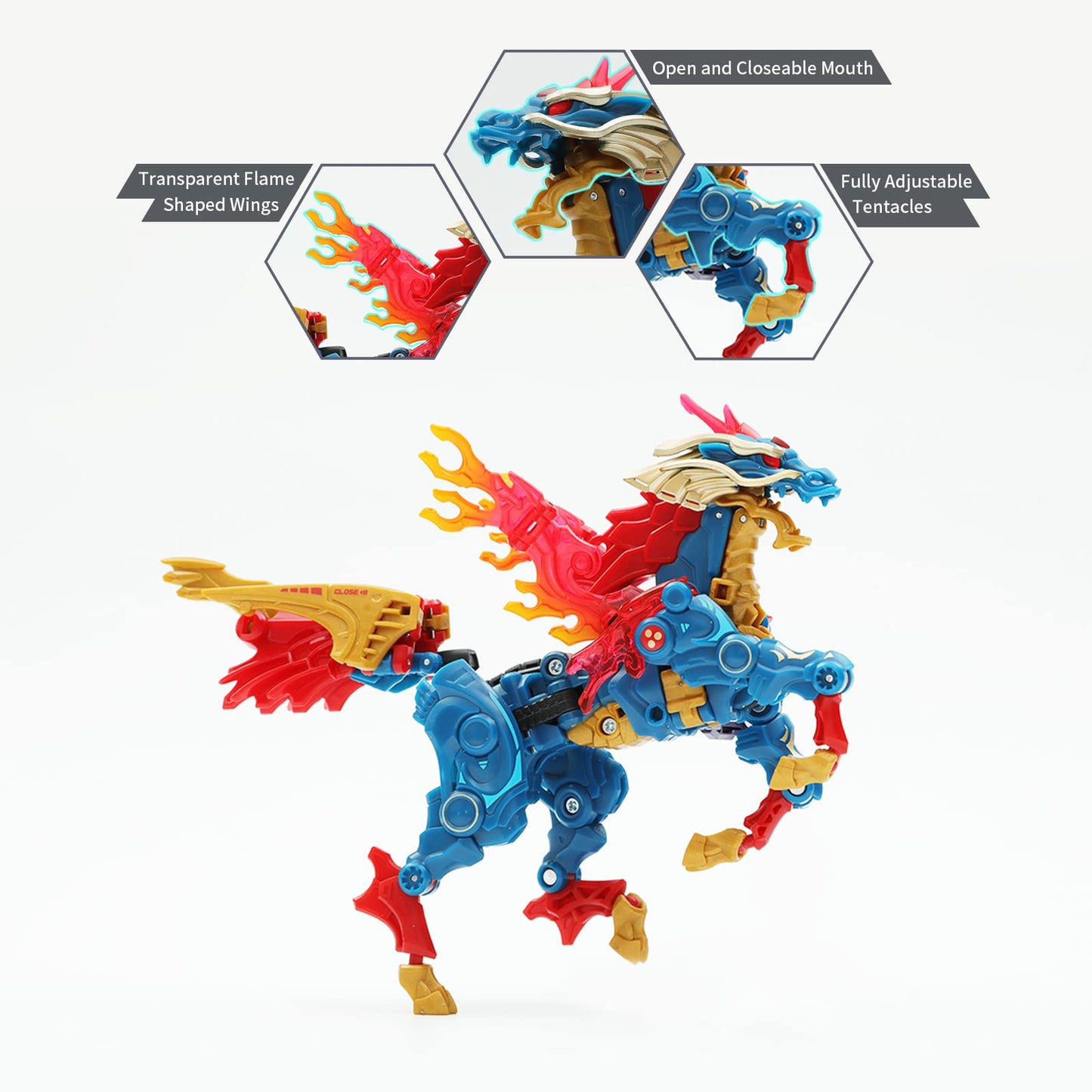52Toys Megabox Mb-22 Kirin Deformation Toys Action Figure, Animation Character Deforming Collectible Converting Kirin Toys, Great Birthday Party Gift For Teens And Adults