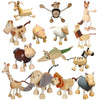 14 Pack Bendable Wooden Animal Figurines Toys, Smooth Natural Wood Zoo Farm Jungle Safari Animals Figures Toys, Preschool Learning & Education Toys For Toddlers Kids