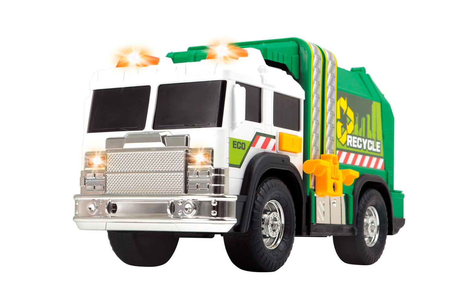 DICKIE TOYS Light & Sound Recycle Truck - One Size, Plastic, Multi-Color, Model 203306006