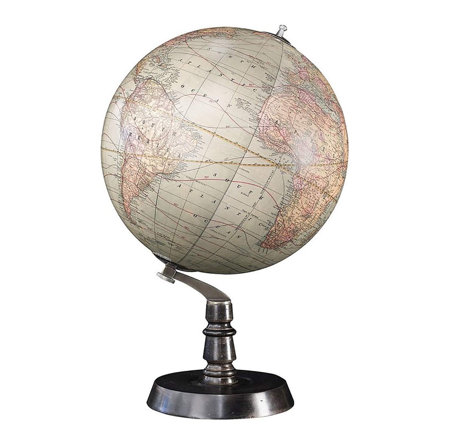 1920S Stand Globe By Authentic Models - Home Office World Globe With Stand - Spinning Globe Featuring Legendary Cartographers - Desktop Globes For Adults