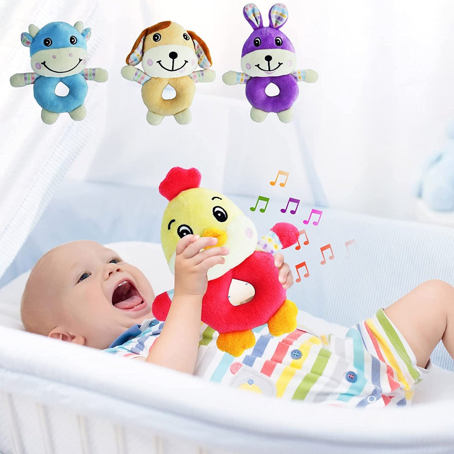 Blppldyci Baby Toys Infant Sensory Games Car Seats Stroller Crib Activities Montessori Learning Education Travel Essential Birth