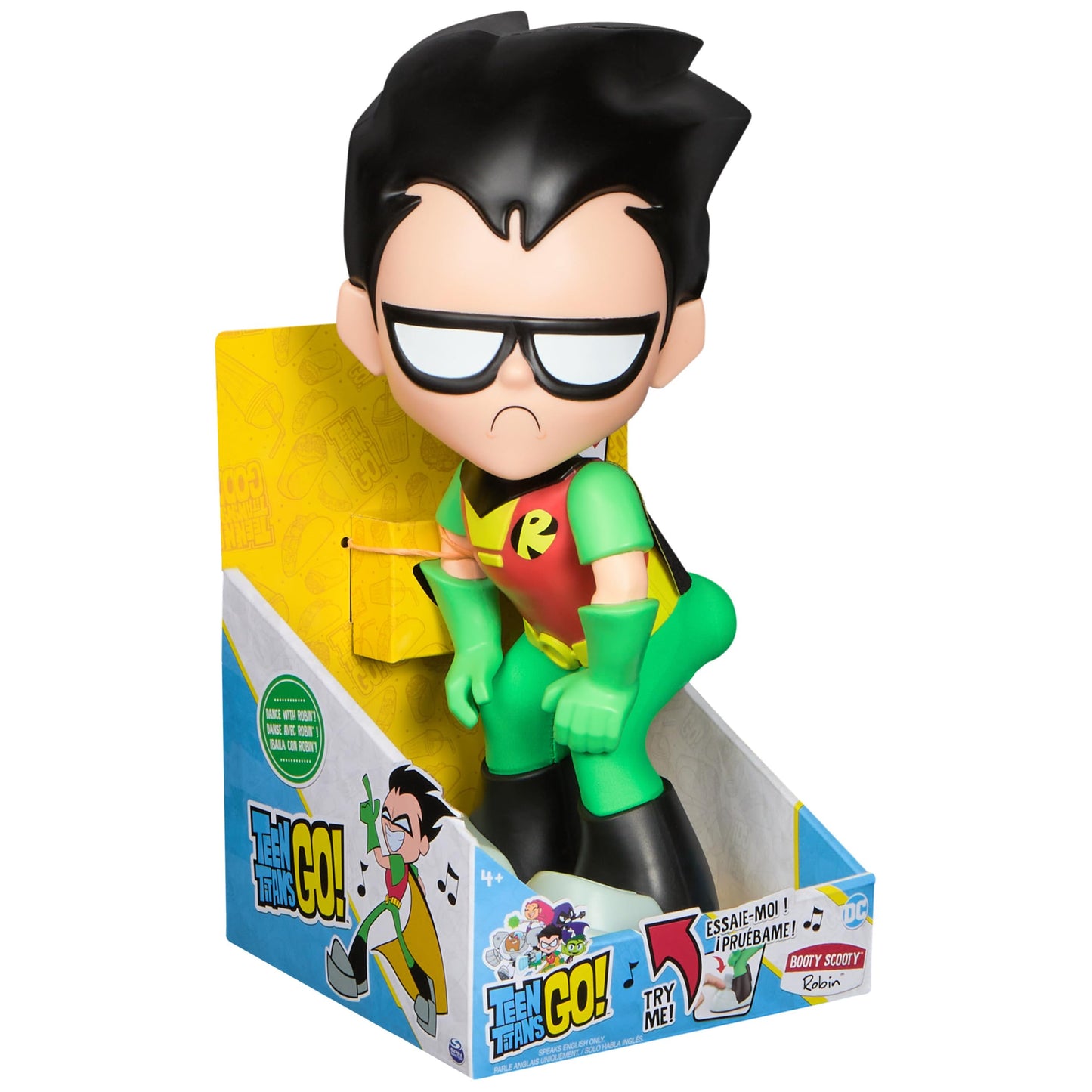 Dc Comics Teen Titans Go! Booty Scooty Robin, Dancing Figure With Music, Press-Activated, Collectible Toy For Kids Ages 4 And Up