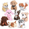 Aoriher 9 Pcs Mini Plush Dog Bulk 4.7 Inch Puppy Stuffed Animals Small Stuffed Dogs Cute Assorted Soft Puppy Toys For Birthday V