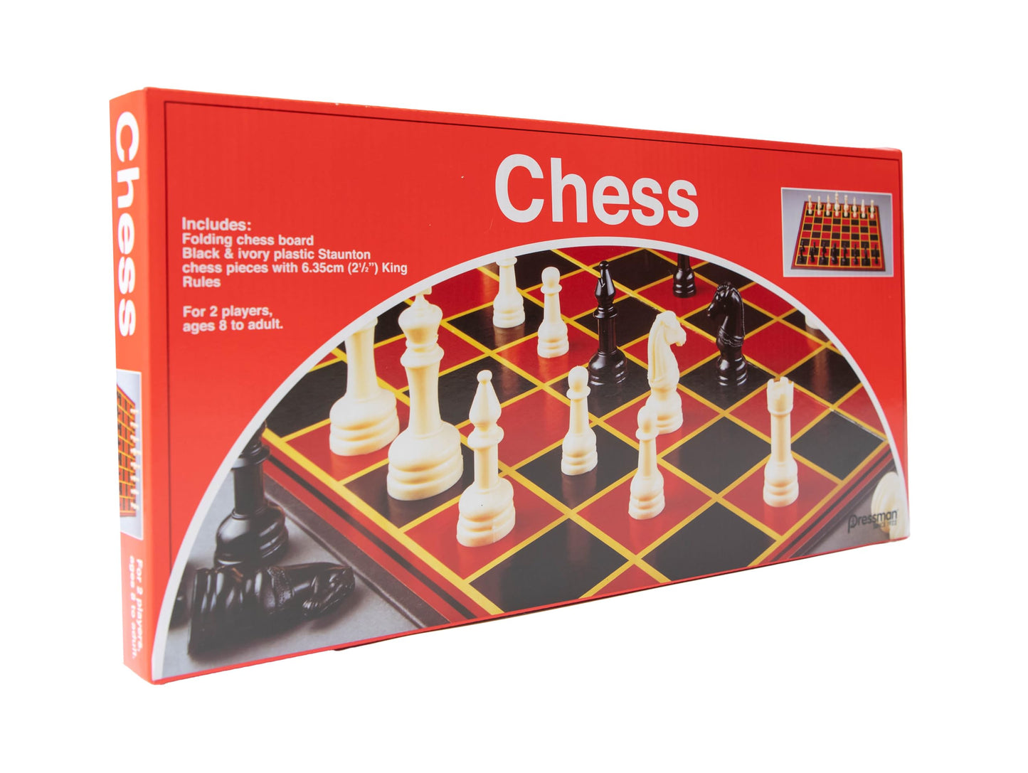 Pressman Chess - With Folding Board And Full Size Chess Pieces