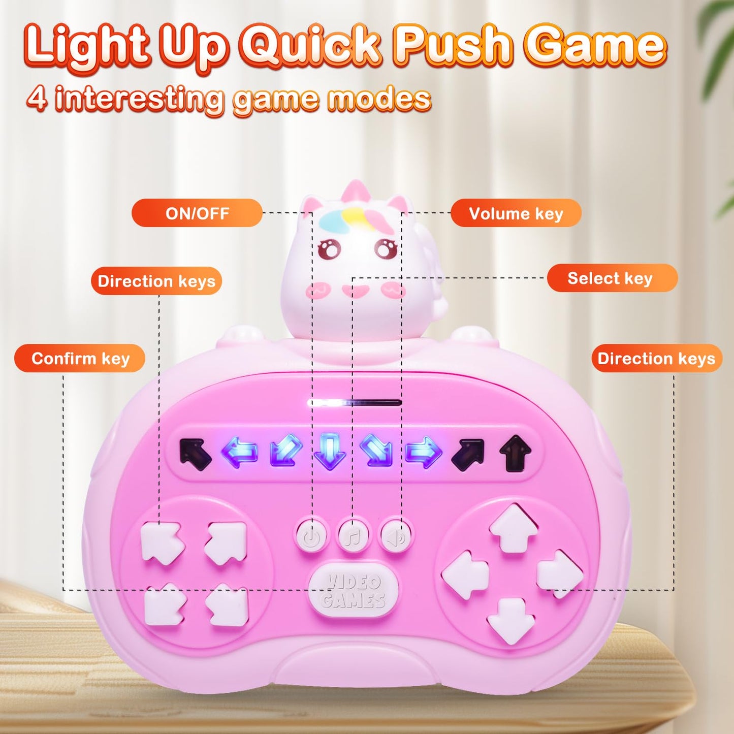 Hand-Held Rhythm Master Dance Machine Educational Toys For 3-12 Kids,New Stress Relief Toys Adults,Kids' Handheld Games (Pony)