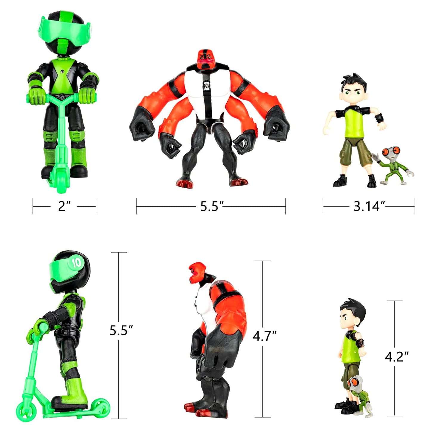 Muksse Big Set 20 Pcs Omnitrix Action Figures Toys, Exclusive Collection Toys, Anime Character Figurines With Cake Toppers, Alie
