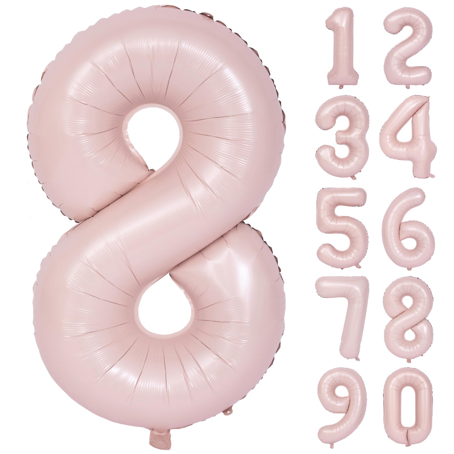 40 In Matte Pink Number Balloons Helium Foil Mylar Balloon Birthday Party Banquet Decoration Digital 8