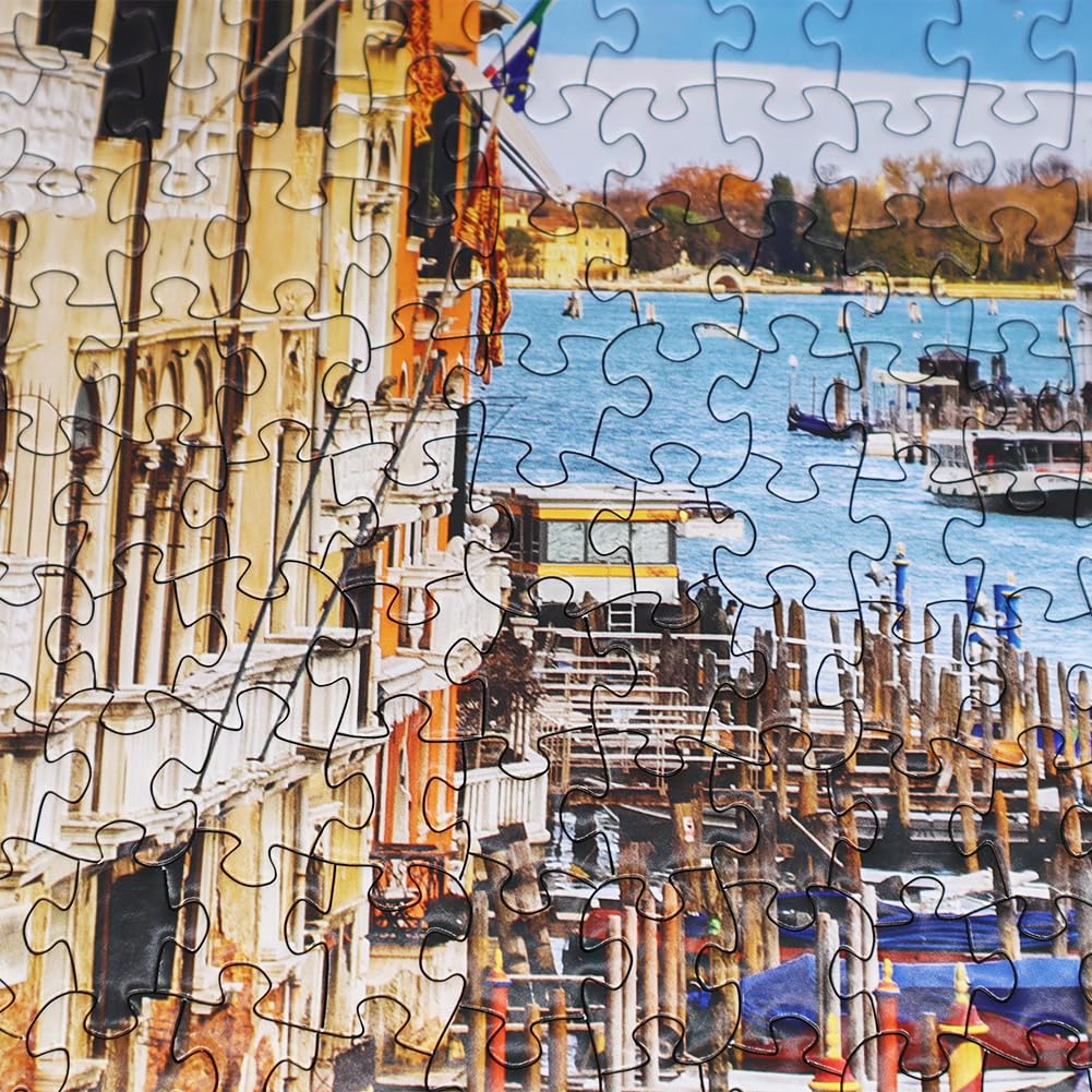 Beduke Jigsaw Puzzles For Adults 1000 Pieces Venice Italy Thick Sturdy Precise Interlocking Age 14+ Family Game 1000 Piece Puzzle