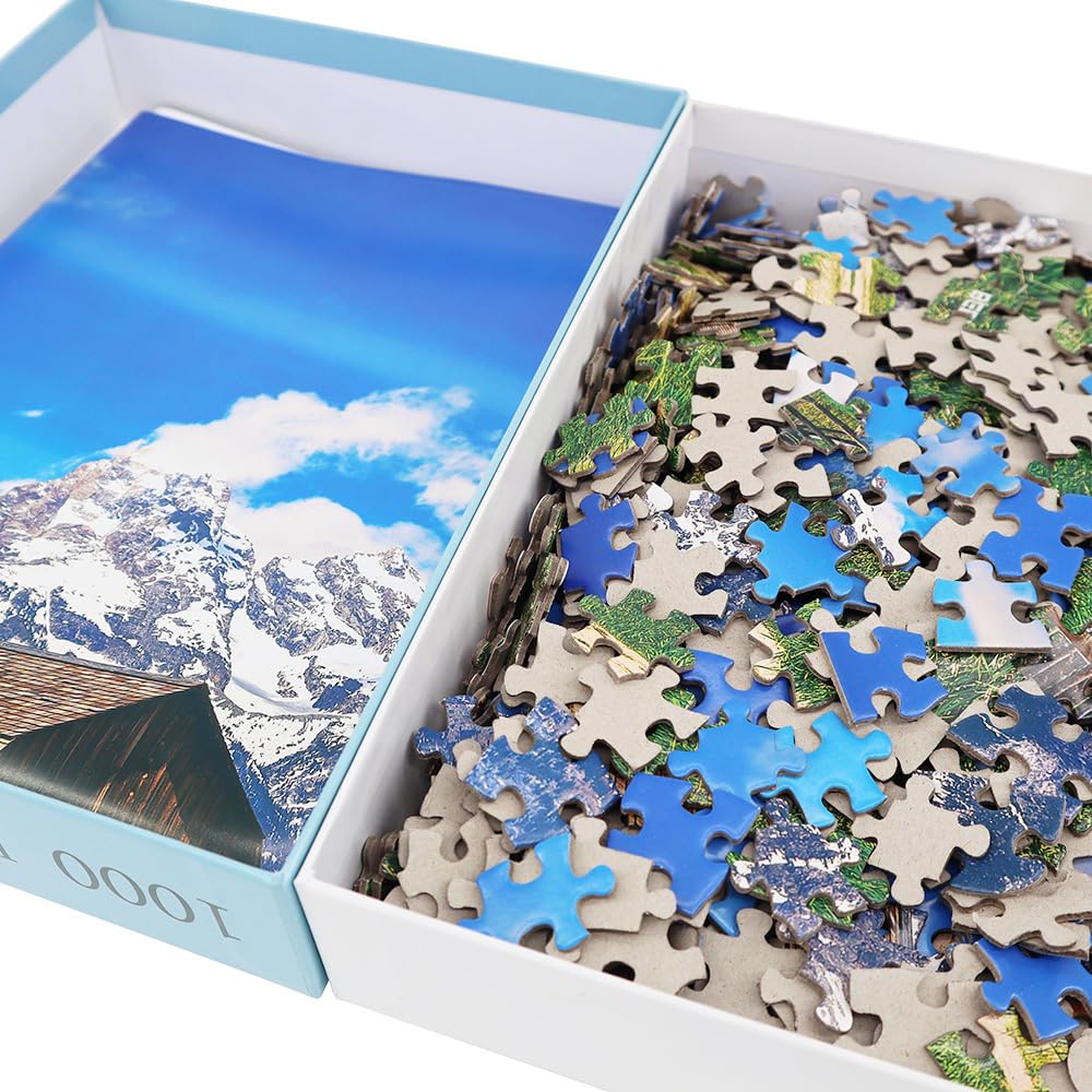 Beduke Jigsaw Puzzles For Adults 1000 Pieces Grand Teton National Park Precise Interlocking Thick Sturdy Cardboard Family Game 1