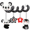 Fnqutoy Baby Stroller & Carseat Toys Hanging Black And White High Contrast Baby Toys For Newborn Plush Sensory Activity Toys Bab