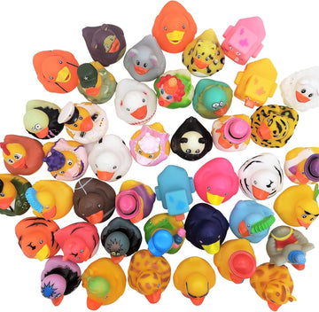 Assorted Colorful Rubber Duckies (2') Ducks Ducky Duck Ducking (12 Pack) Jeep Ducking Bath Tub Pool Toy