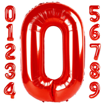 Number Balloon 40 Inch, Large 0 Mylar Foil Helium Balloon For Pokemon Birthday Party Supplies, 2025 10 20 30 40 50 60 70 80 90 1
