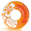 Intex 59251Ep Clear Tropical Inflatable Tube: Floral Graphic Design - 36'' Diameter - 132Lb Weight Capacity - One Tube - Color M