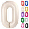 Cream Number 0 Balloon 40 Inch, 0 Balloon Numberfor 10Th 20Th 30Th 40Th 50Th 60Th Birthday Decorations, Cream Party Supplies For