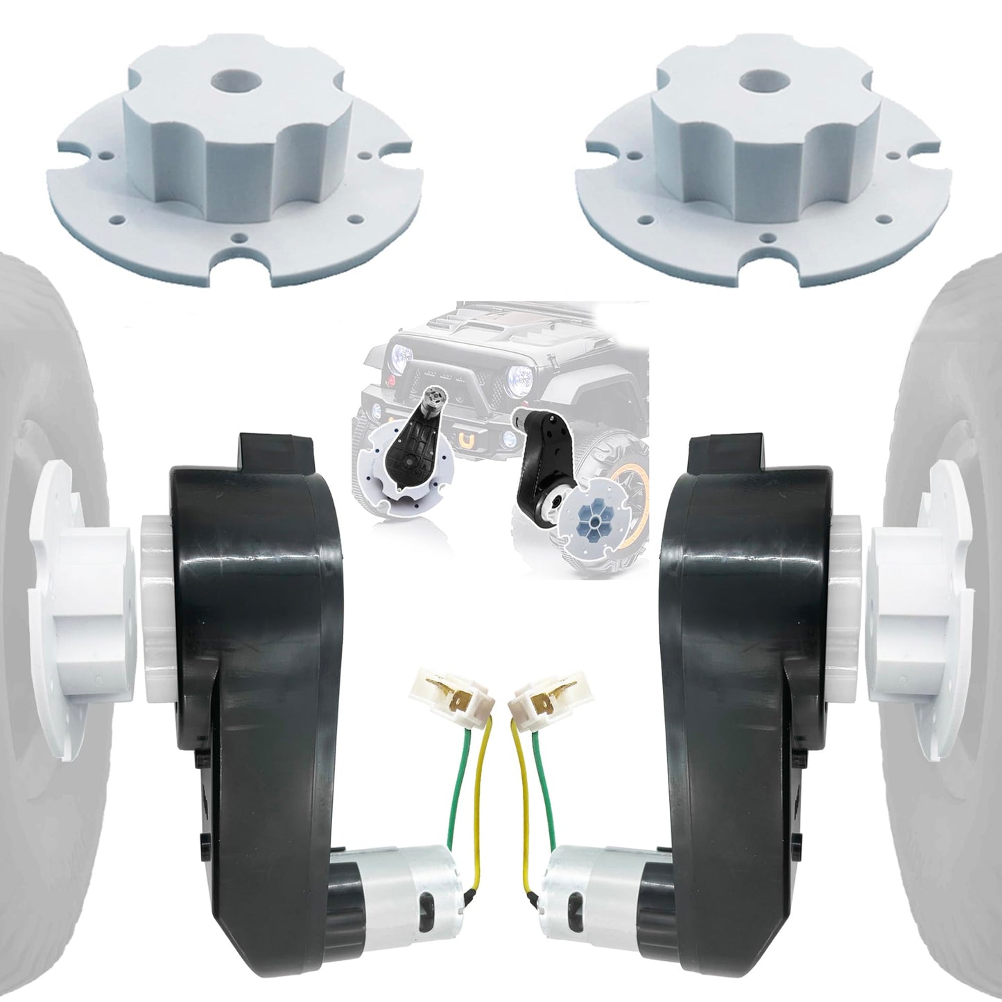 2Pcs Kids Ride On Car Gearbox 12V Rs550 40000Rpm High-Speed Motor Gearbox For Power Wheels Kid'S Ride On Toys Upgrade,High Torqu
