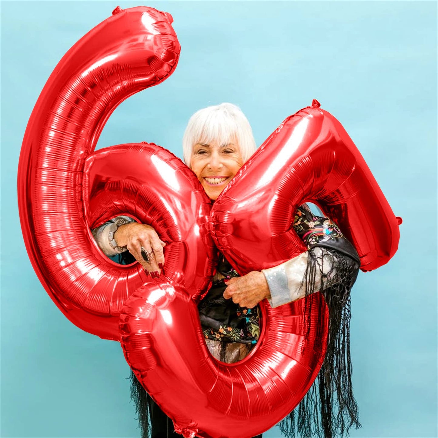 Red 20 Balloon Number, 40 Inch 20Th Birthday Balloons With Confetti Helium Latex Balloons, Jumbo Digital 0 And 2 Mylar Foil Ball